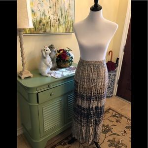 Koret Vintage Print Maxi Broom Stick Skirt